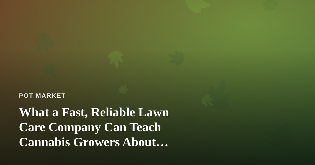 What a Fast, Reliable Lawn Care Company Can Teach Cannabis Growers About Consistency