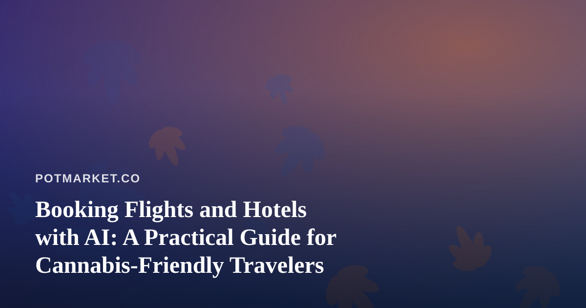 Booking Flights and Hotels with AI: A Practical Guide for Cannabis-Friendly Travelers